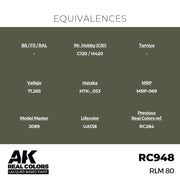 AK Interactive RC948 Real Colors RLM 80 17ml Lacquer Paint