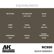 AK Interactive RC950 Real Colors RLM 81 Version 3 17ml Lacquer Paint