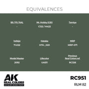 AK Interactive RC951 Real Colors RLM 82 17ml Lacquer Paint
