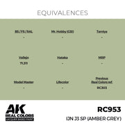 AK Interactive RC953 Real Colors IJN J3 SP Amber Grey 17ml Lacquer Paint