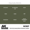 AK Interactive RC957 Real Colors IJN M3 N Nakajima Interior Green 17ml Lacquer Paint