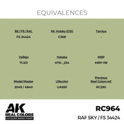AK Interactive RC964 Real Colors RAF Sky / FS 34424 17ml Lacquer Paint