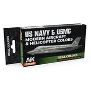 AK Interactive RCS116 Real Colors Set US Navy & USMC Modern Aircraft & Helicopter Colours