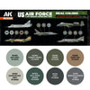 AK Interactive RCS120 Real Colors Set US Air Force & ANG Aircraft Colours 1960s-1980s