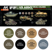 AK Interactive RCS129 Real Colors Set WWII US Army & USMC Camouflage Colours