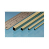 Albion Metals SSB1M Square Brass Tube 1.6 X 1.6 X 305mm (3)