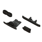 Arrma 1547 Lower Skid And Bumper Set Black Vorteks Mega
