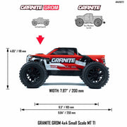 ARRMA Granite Grom 1/18 4x4 Monster Truck (Red) ARA2102T2