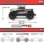 Arrma Granite V4 1/10 4X4 223S BLX RC Monster Truck (Gun Metal) ARA4302V4T3