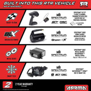 Arrma 1/8 Infraction 223S BLX DSC 4x4 RC Car (Blue/Red) ARA4315V4T1