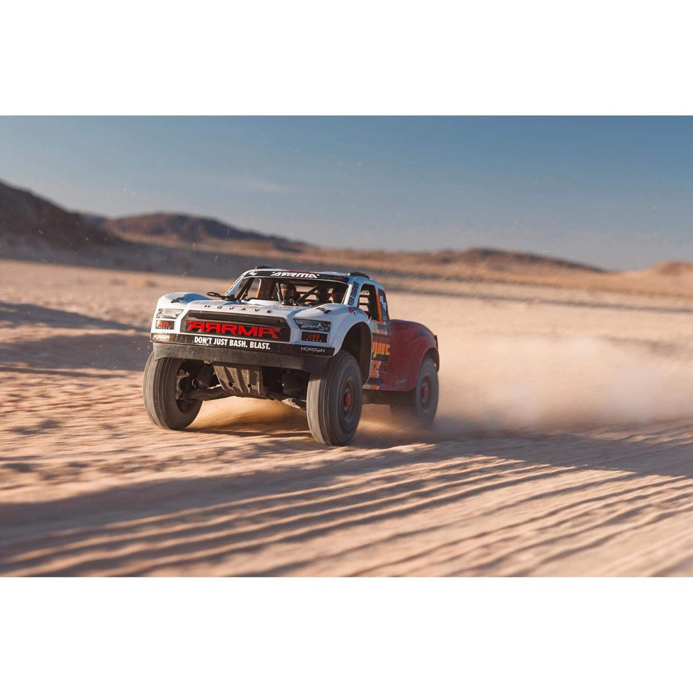 Arrma 1/8 Mojave 4X4 BLX 4S Desert Truck (White/Red) ARA4404T1