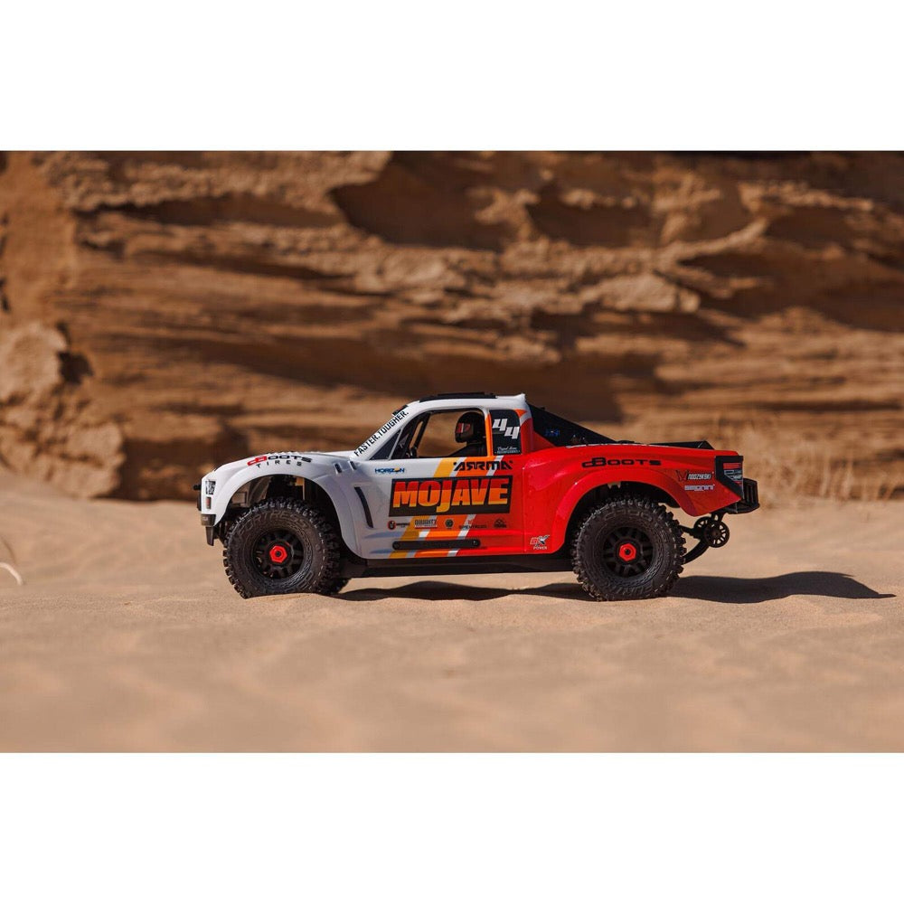 Arrma 1/8 Mojave 4X4 BLX 4S Desert Truck (White/Red) ARA4404T1