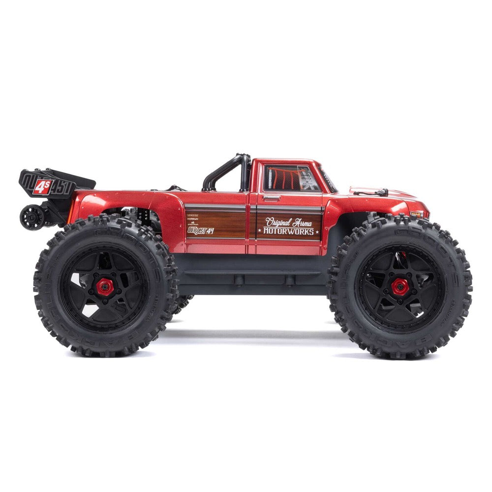 Arrma Outcast V2 4X4 BLX 4S RC Stunt Truck Red ARA4410V2T4