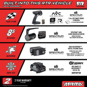 Arrma Limitless 120 8S BLX 4X4 Speed Machine RTR with AVC Red/Black ARA7816T1