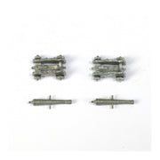 Artesania 8721 Cannon +Met Carriage 20.0mm (2) Wooden Ship Accessory