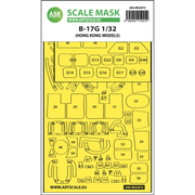 Art Scale M32072 1/32 B-17G express fit mask for HK Model