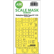 Art Scale M35015 1/35 Nakajima B5N2 Type 97 one-sided express fit painting mask for Border Model