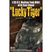 Asuka 35035 1/35 U.S. Medium Tank M4A1 with Cast Cheek Lucky Tiger