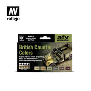 Vallejo 71211 Model Air British Caunter 6 Color Acrylic Paint Set