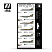 Vallejo 71604 Model Air Soviet / Russian Su-7/17 Fitter Cold War to 80s 8 Color Acrylic Paint Set