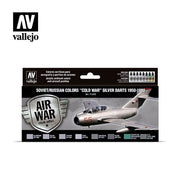 Vallejo 71610 Model Air Soviet / Russian Cold War Silver Darts 1950-1980 8 Color Acrylic Paint Set