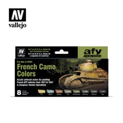 Vallejo Model Air French Camo Colors Pre-War and WWII 8 Color Acrylic Airbrush Paint Set