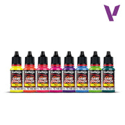 Vallejo Game Colour Fluorescent Colours 8 Colour Acrylic Paint Set