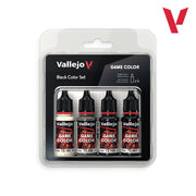 Vallejo Game Colour Black 4 Colour Acrylic Paint Set