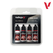 Vallejo Game Colour Silver NMM 4 Colour Acrylic Paint Set