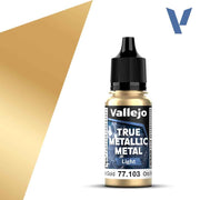 Vallejo 77103 True Metallic Metal Light Imperial Gold 18 ml