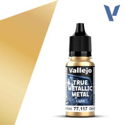 Vallejo 77117 True Metallic Metal Light Arcane Gold 18 ml