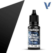 Vallejo 77160 True Metallic Metal Shade Obsidian Black 18 ml