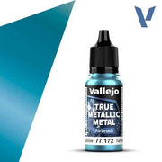 Vallejo 77172 True Metallic Metal Airbrush Hydra Turquoise 18 ml