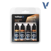 Vallejo 77252 True Metallic Metal Imperial Gold 4 Colour Paint Set