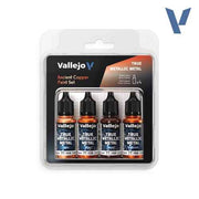 Vallejo 77253 True Metallic Metal Ancient Copper 4 Colour Paint Set