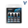 Vallejo 77256 True Metallic Metal Sapphire Blue 4 Colour Paint Set