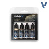 Vallejo 77258 True Metallic Metal Aged Metal 4 Colour Paint Set