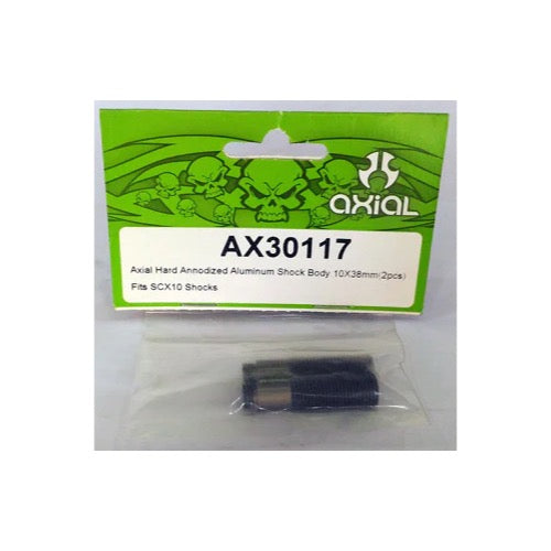 Axial AX30130 Icon Stoßdämpfer-Gehäuse, 10x38 Mm (2 Stück) – Eloxiertes Aluminium