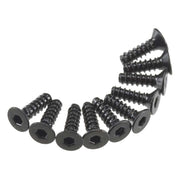 Axial AXIC0128 Hex Socket Tap Flat Head Screw M3x10mm Black (10) AXA465