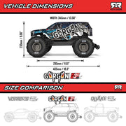 Arrma Gorgon 223S 1/10 2WD Monster Truck Red/Black