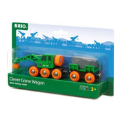 BRIO 33698 Clever Crane Wagon 4pc