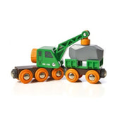 BRIO 33698 Clever Crane Wagon 4pc
