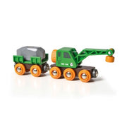 BRIO 33698 Clever Crane Wagon 4pc