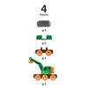 BRIO 33698 Clever Crane Wagon 4pc