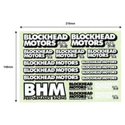 Blockhead Motors Blockhead Motors Gothic Logo Decal Sheet