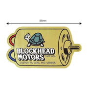 Blockhead Motors Motor Sticker Gold