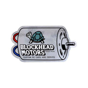 Blockhead Motors Motor Sticker Silver