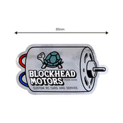 Blockhead Motors Motor Sticker Silver