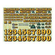 Blockhead Motors Blockhead Motors Original Decal Sheet Yellow