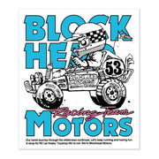 Blockhead Motors Comical Buggy Sticker